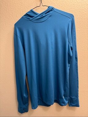 REI Co-op Men's L Blue Hooded Performance Shirt